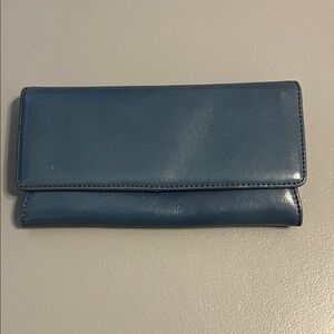 HOBO Blue Leather Wallet